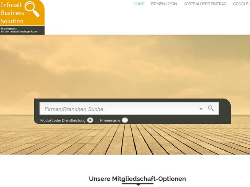 Open Source WordPress Webseite InfoCall aus Köln