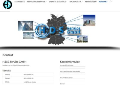 Neue Website / Homepage für HDS Service aus Offenbach