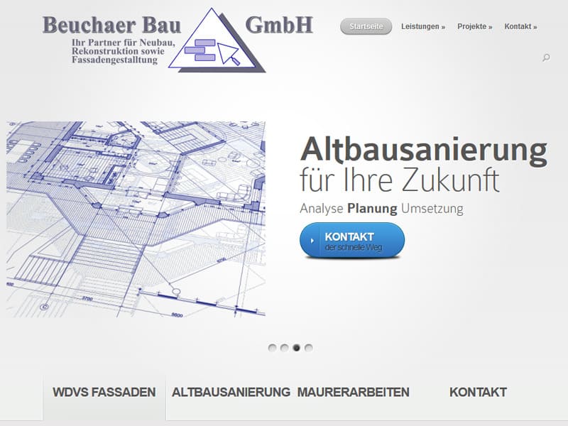 CMS Website WordPress für eine Baufirma aus Leipzig