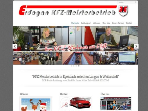 Homepage / Website für eine KFZ Werkstatt in Egelsbach