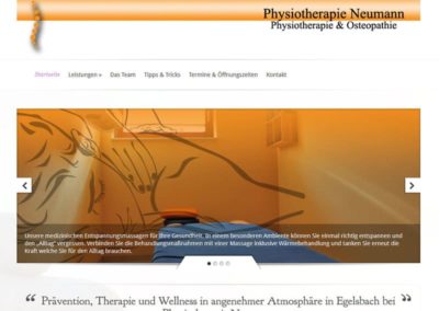 Leicht zu bearbeitende Website für eine Physiotherapie Praxis in Egelsbach