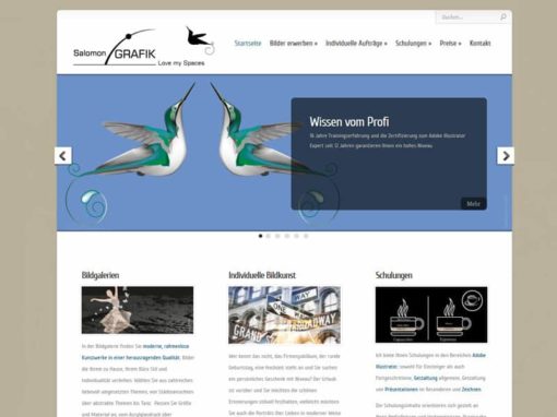 Künstler Grafikdesign WordPress Website aus Dietzenbach