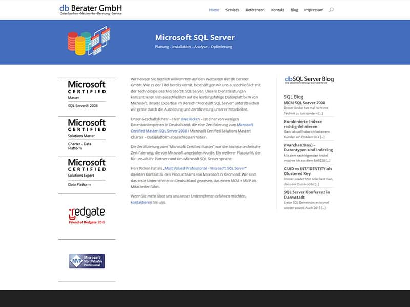 Website Relaunch für den Datenbank Spezialisten aus Erzhausen