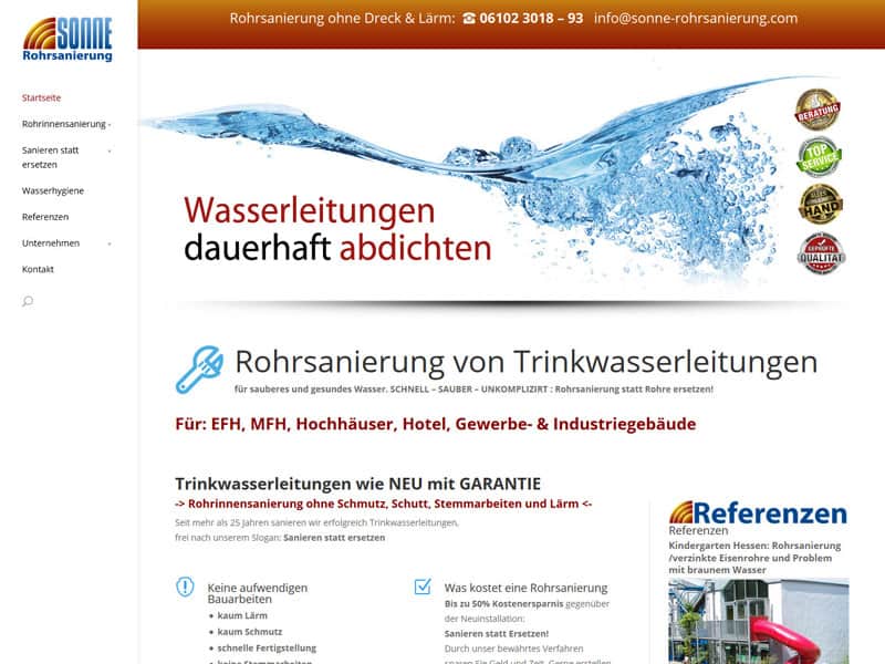 WordPress-Website für Sonne Haustechnik in Neu Isenburg