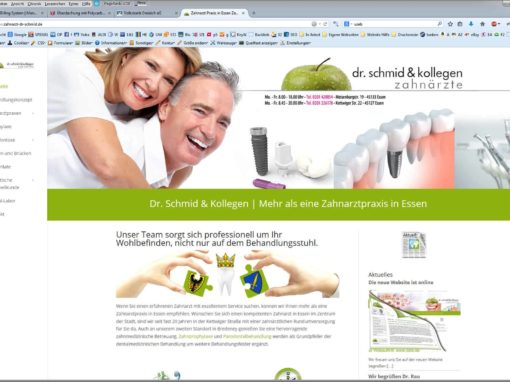 Relaunch Homepage / Website für Zahnarzt Dr. Schmid aus Essen