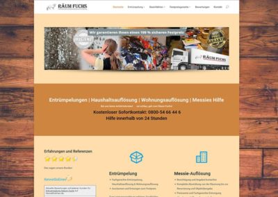 Entrümpelung / Haushaltsauflösung mit einem Homepage Relaunch