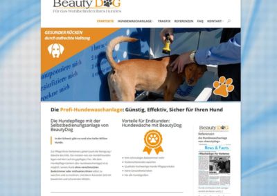Webdesign für das Schweizer Unternehmen BeautyDog