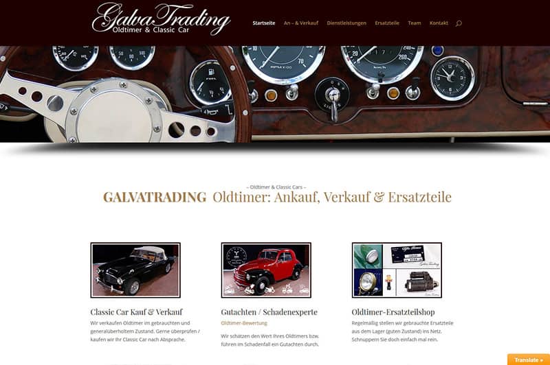 Referenz WEbsite Galvatrading