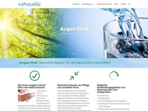 Webdesign für basisches Wasser