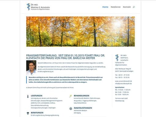 Website für eine Arztpraxis in Darmstadt