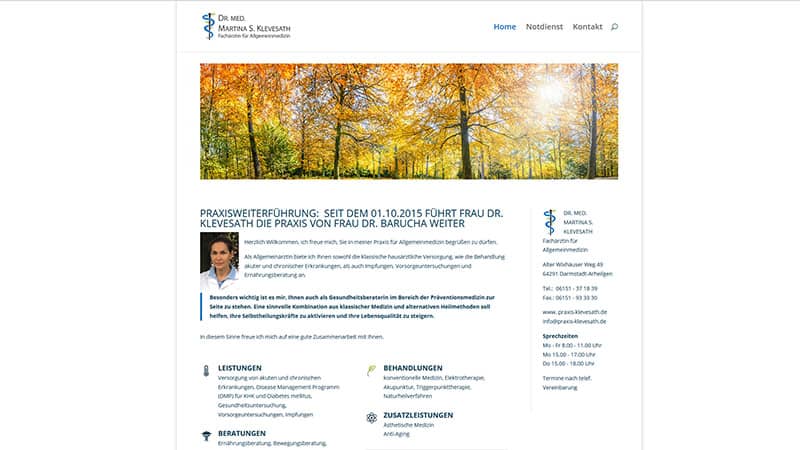 Website für eine Arztpraxis in Darmstadt