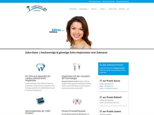 Webdesign Relaunch Zahnarzt-Praxis Schweiz