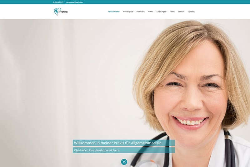Website für eine Ärztin aus Frankfurt
