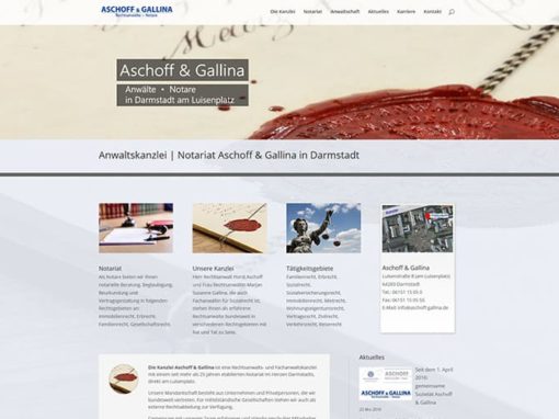Neue „Homepage“ für eine Kanzlei in Darmstadt