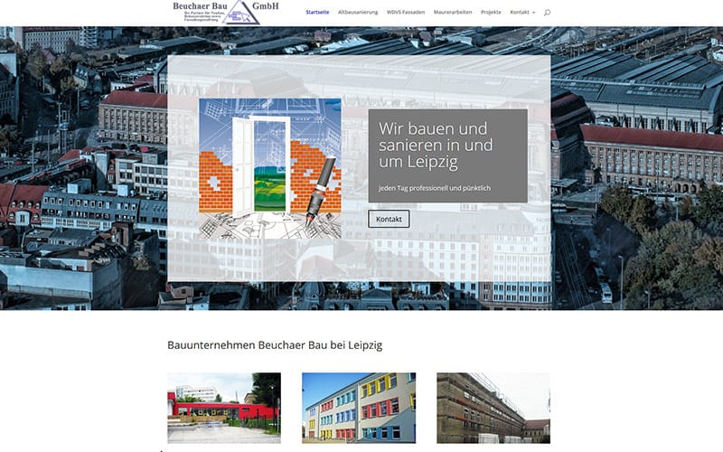 Relaunch Homepage für ein Bauunternehmen aus Leipzig