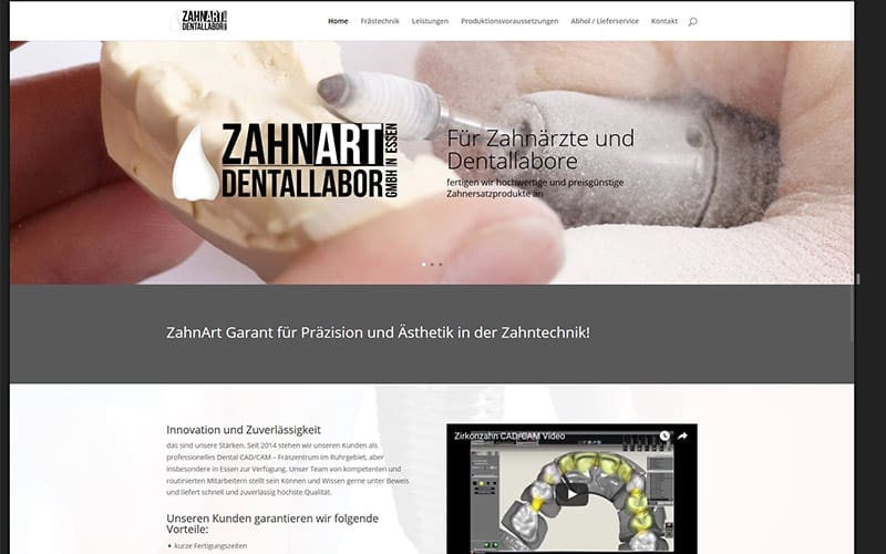 Homepage-Erstellung für ein Dentallabor in Essen