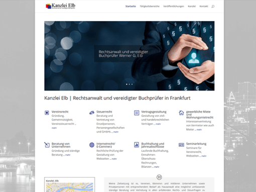 Homepage für einen Rechtsanwalt in Frankfurt
