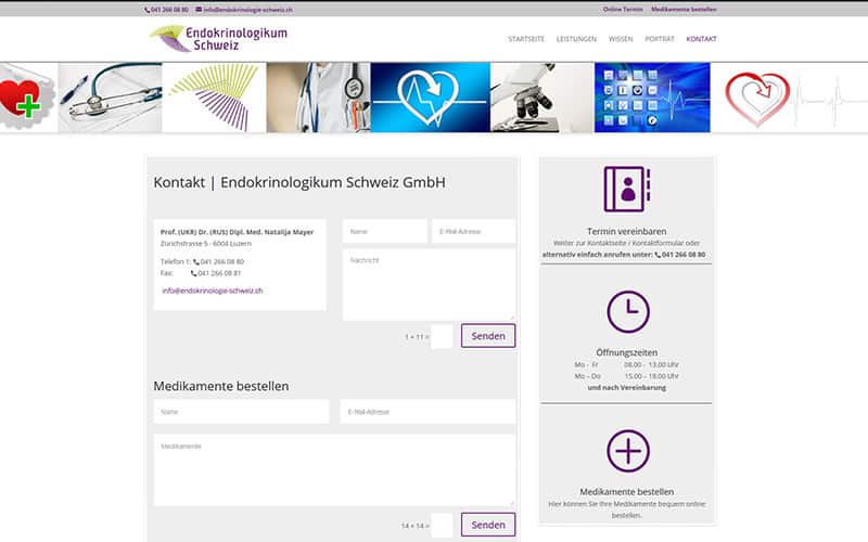 Homepage für Ärztin aus der Schweiz