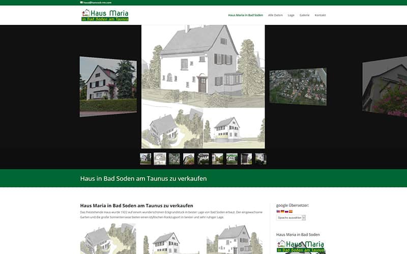 Haus Verkauf Website zur Immoscout Unterstützung