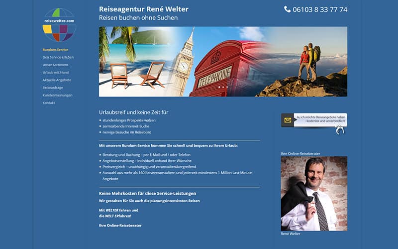 Referenzen Website Reise Agentur