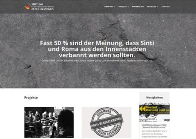 Website für eine Stiftung