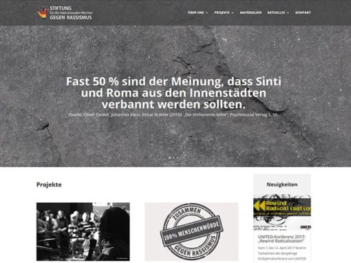 Website für eine Stiftung
