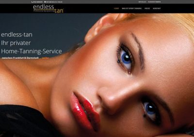 Homepage für Spray Tanning Service