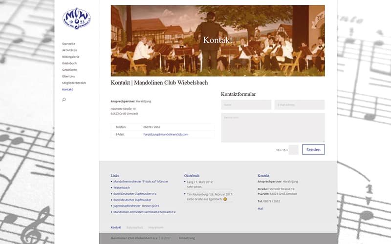 Mandolinen Club Wiebelsbach im neuen Layout