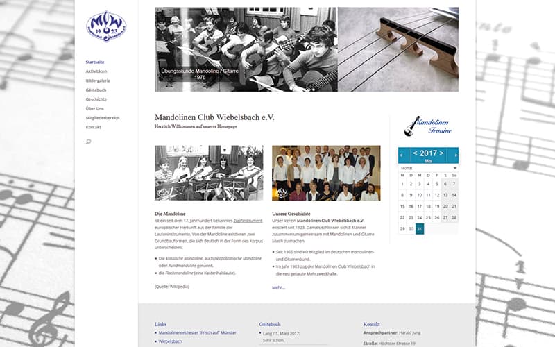 Wiebelsbach | Erstellung einer Vereins-Homepage