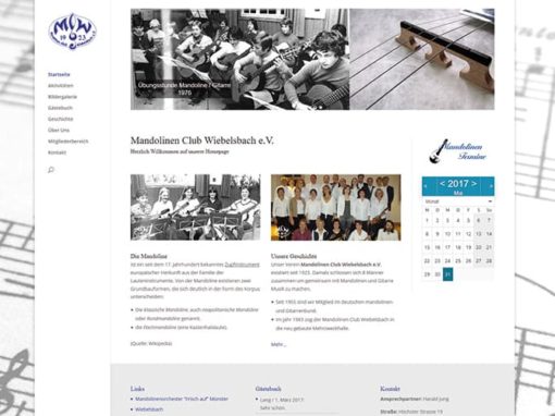 Wiebelsbach | Erstellung einer Vereins-Homepage