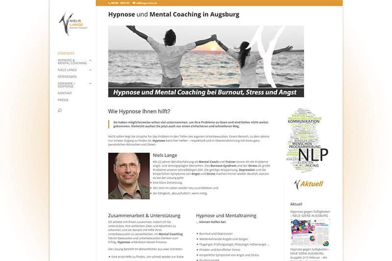 Erstellung Website / Homepage für Mental Coaching in Augsburg