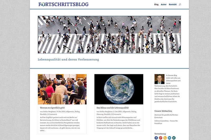 Webdesign für frankfurter Bolg