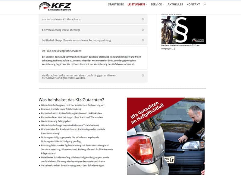 Gutachter-KFZ-Homepage