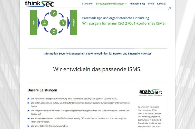 Homepage für IT Eschborn