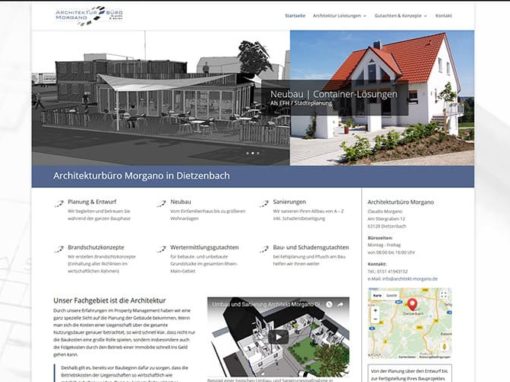 Homepage für einen Architekten