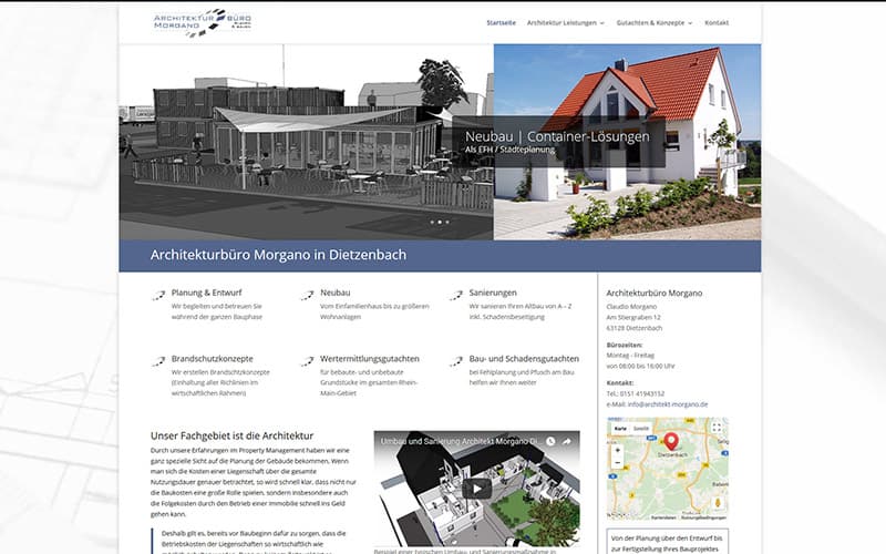 Homepage für einen Architekten