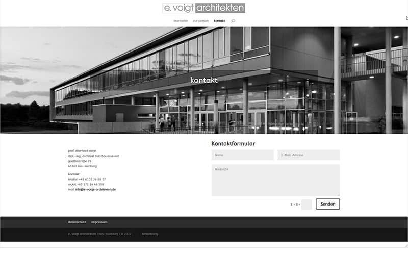 Neue Homepage für einen Architekten aus Neu-Isenburg