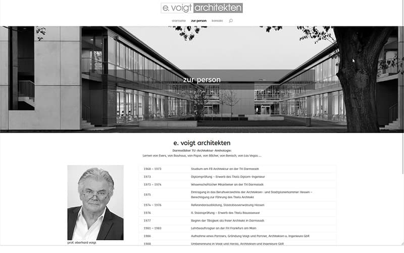 Neue Homepage für einen Architekten aus Neu-Isenburg