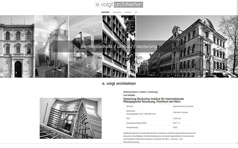 Neue Homepage für einen Architekten aus Neu-Isenburg