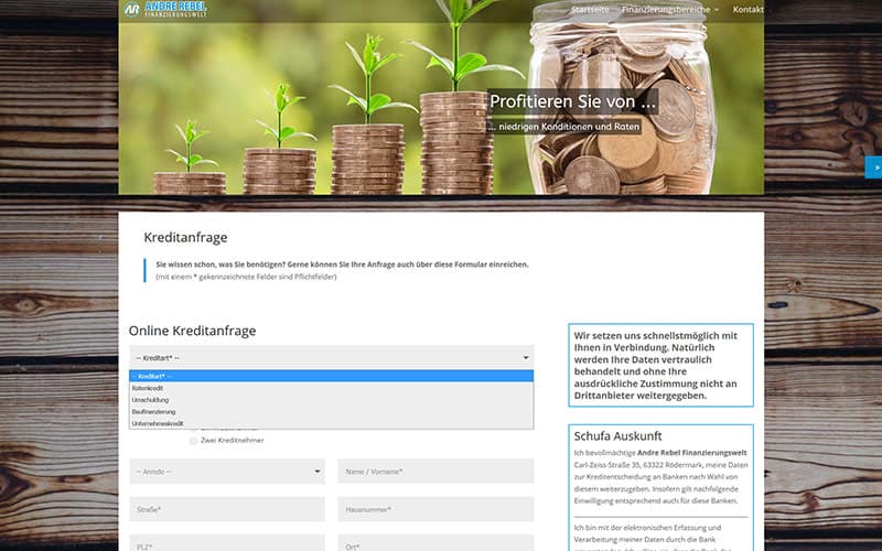 Erstellung Homepage Finanzberatung