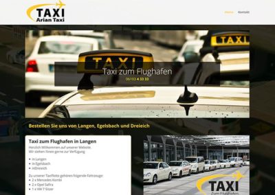 Homepageerstellung für ein Taxi-Unternehmen in Langen