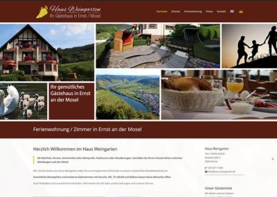 Homepage für ein Gästehaus an der Mosel