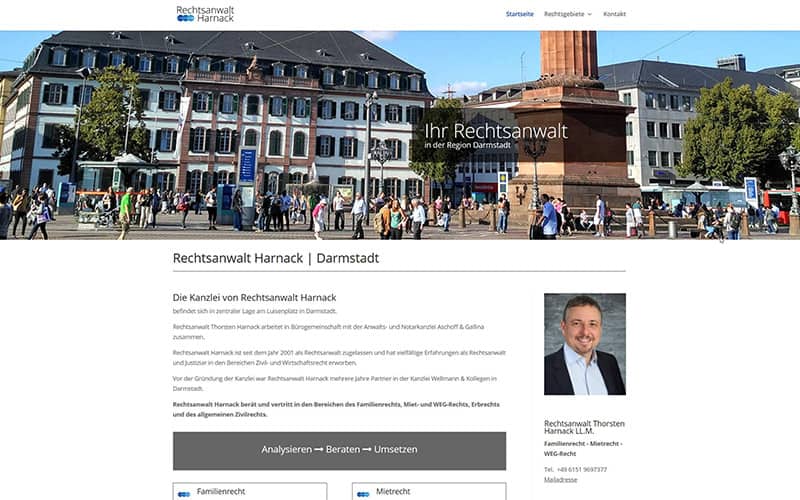 Homepage-Erstellung Rechtsanwalt in Darmstadt