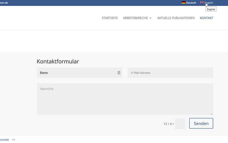 Homepage in 2 Sprachen (WPML)