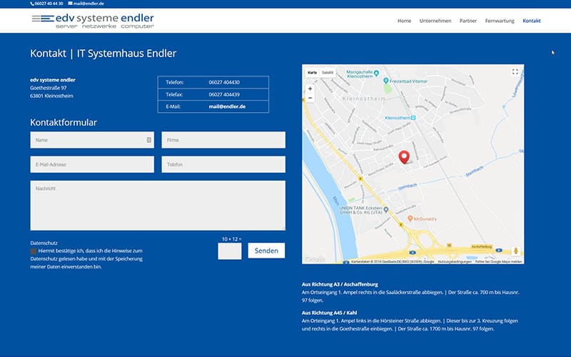 Erstellung Homepage IT System in Kleinostheim