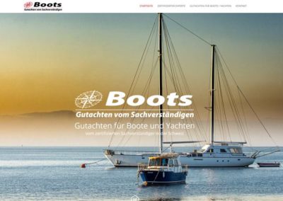 Boots-Gutachten: Neue Website für ein Schweizer Unternehmen