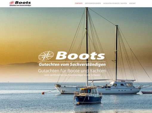 Boots-Gutachten: Neue Website für ein Schweizer Unternehmen