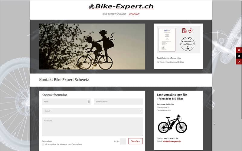 Homepage (Onepager) Bike-Expert