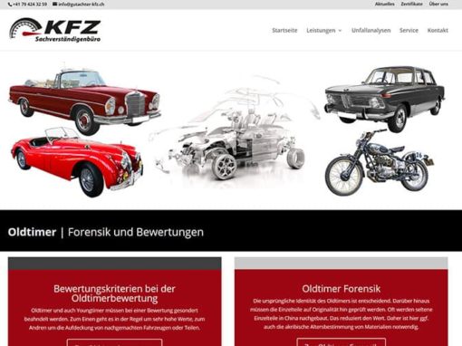 Zusatzprojekt Homepage Rubrik Oldtimer und Forensik