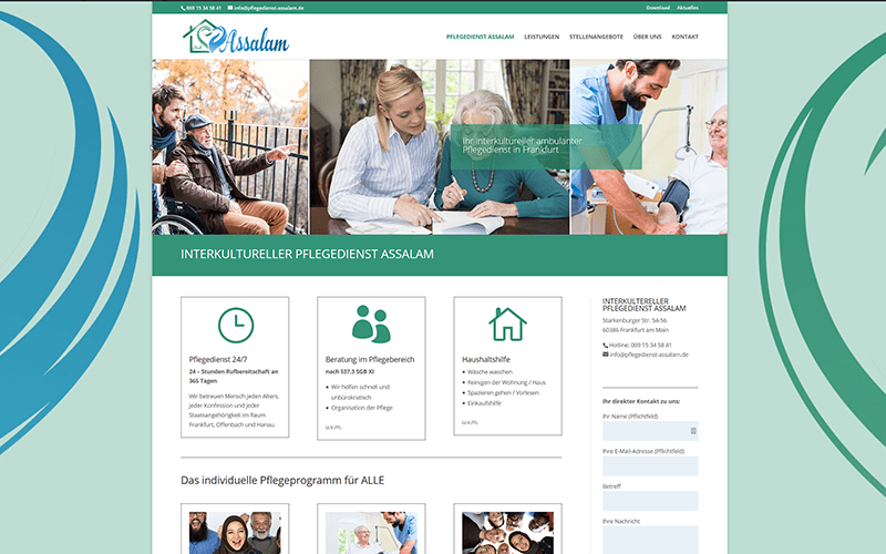 Frankfurt Websiteerstellung Pflegedienst